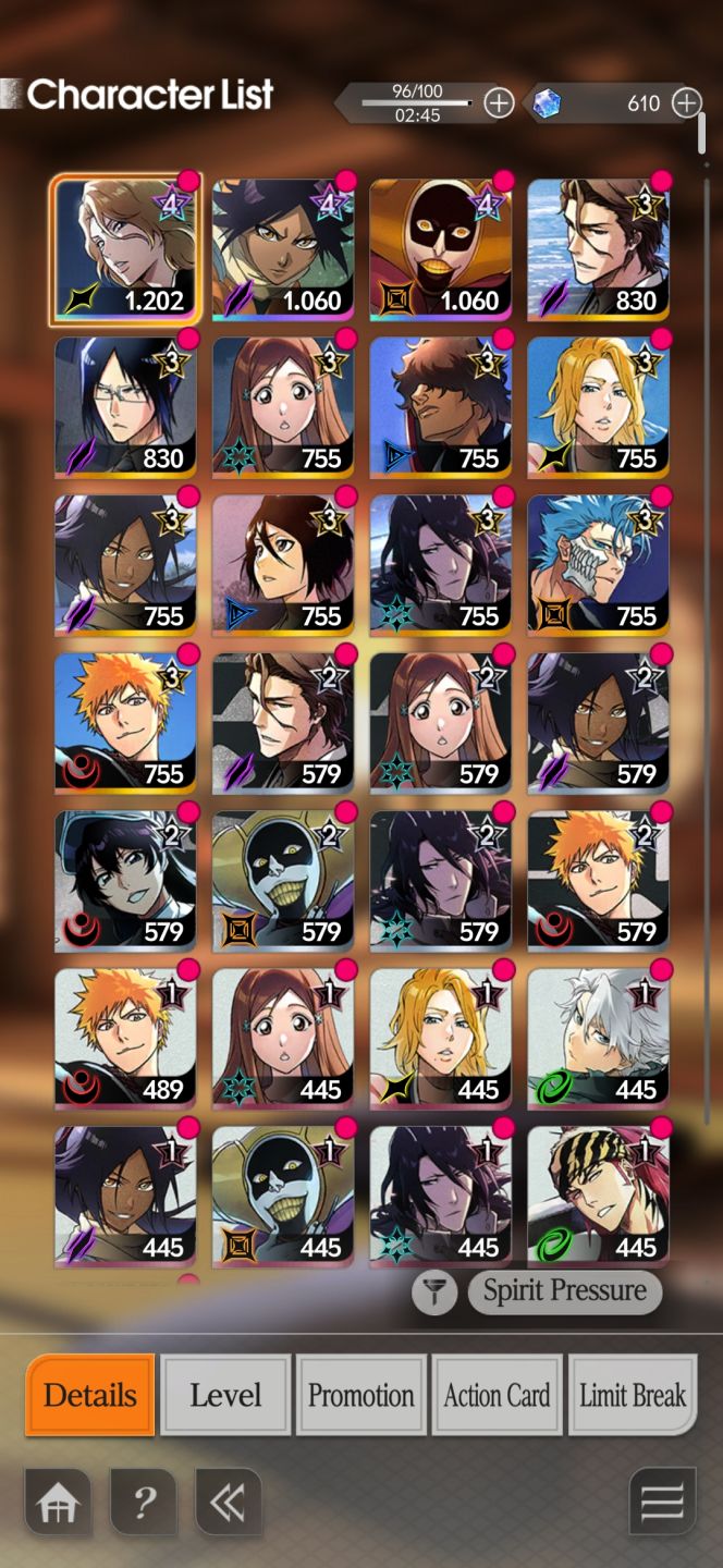 Conta com 3 SSR Bleach mirrors high