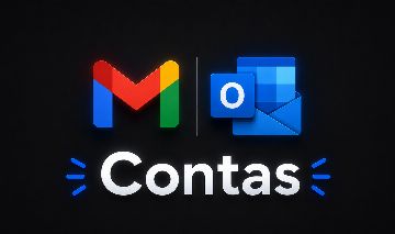 Contas Gmail e Outlook novas