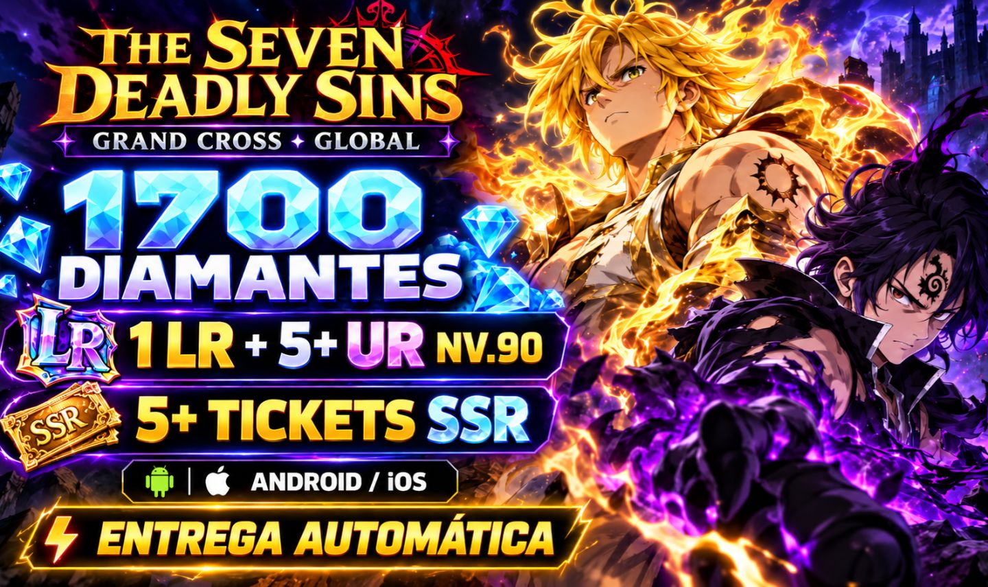 The Seven Deadly Sins Grand Cross Contas com Diamantes UR TICKETS [MELHOR PREÇO]