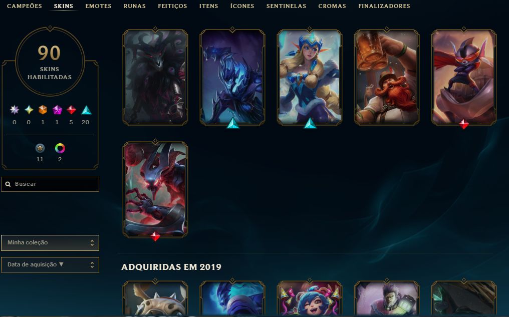 Conta LoL 51 Skins, Prata. Ultimate e Lendárias