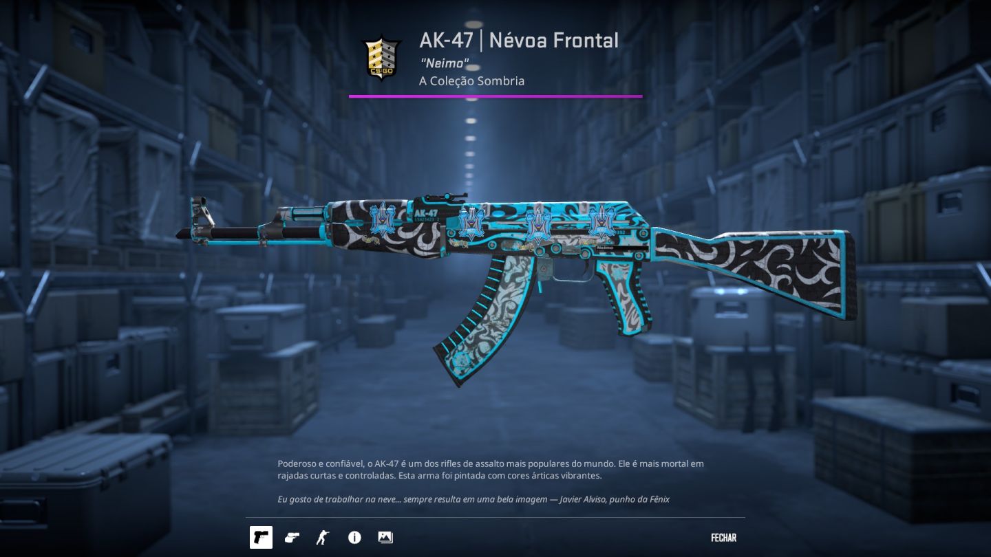 KIT AZUL CS GO (AK47, M4A4, LUVA, DEAGLE, AND AWP