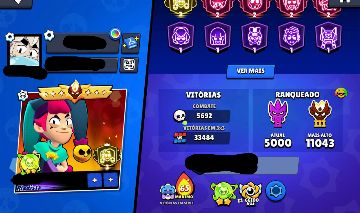 CONTA BRAWL STARS 2019 11K PL ALL BRAWLERS P11 ALL BP, EXCLUSIVE SKINS E MAIS