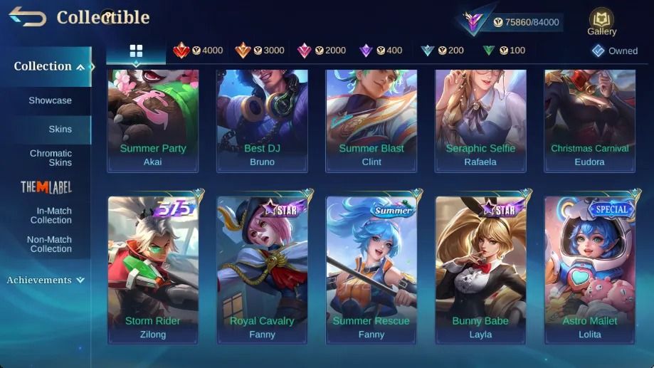 338 SKINS - FULL EMBLEMAS - FULL HEROIS