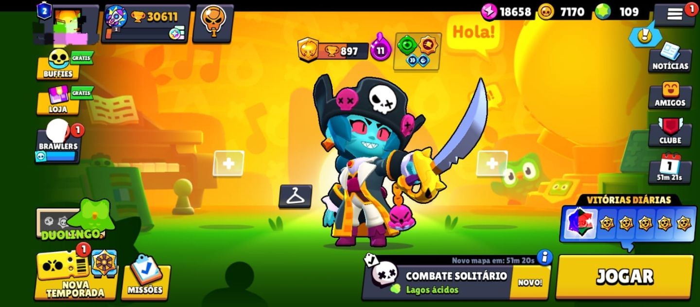 CONTA BRAWL STARS | RARA | ANTIGA | 30 MIL TROFÉUS | 72 BRAWLERS | 164 SKINS