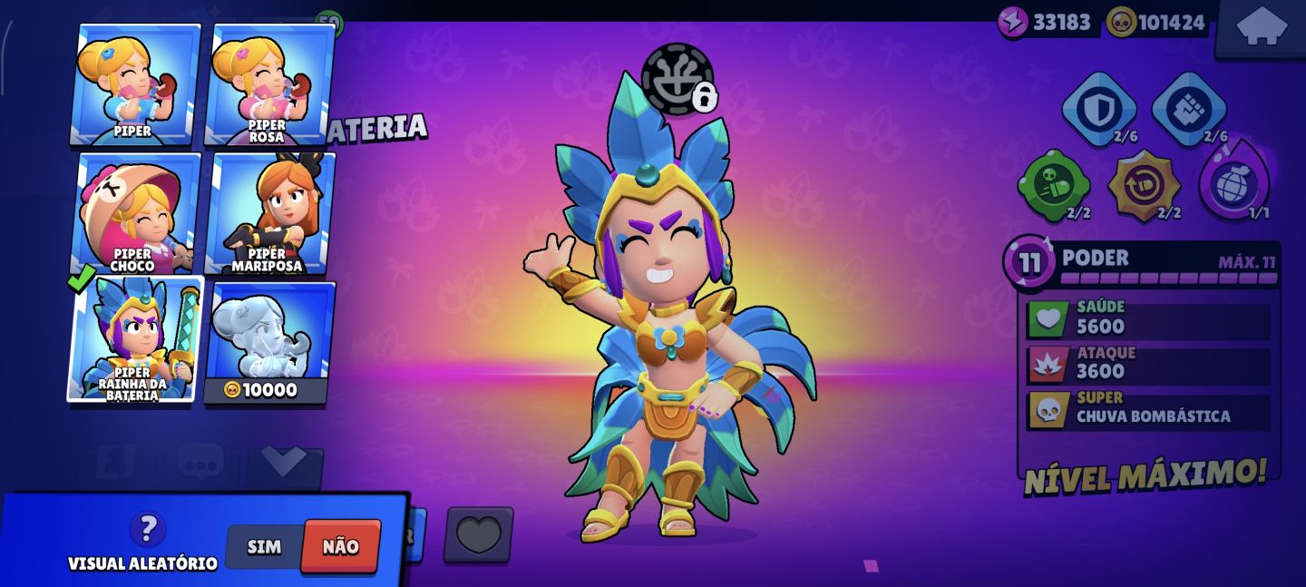 Conta profissional de brawl stars 66K de Troféus