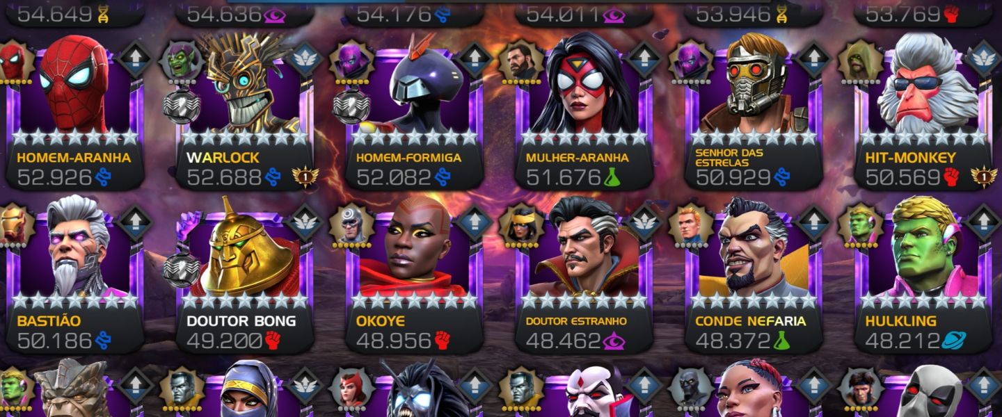 CONTA MARVEL TORNEIO DE CAMPEÕES NIVEL ANCIÃO 65 MARVEL CONTEST OF CHAMPIONS