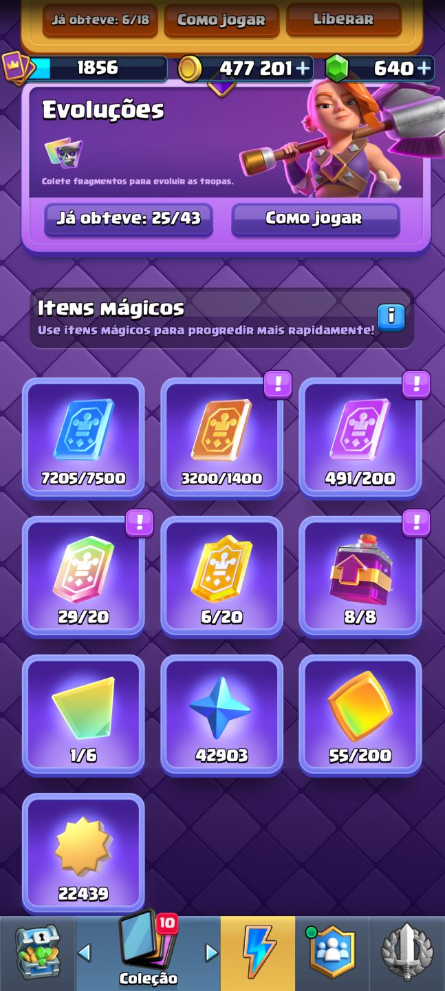 Acc Clash Royale bem upada