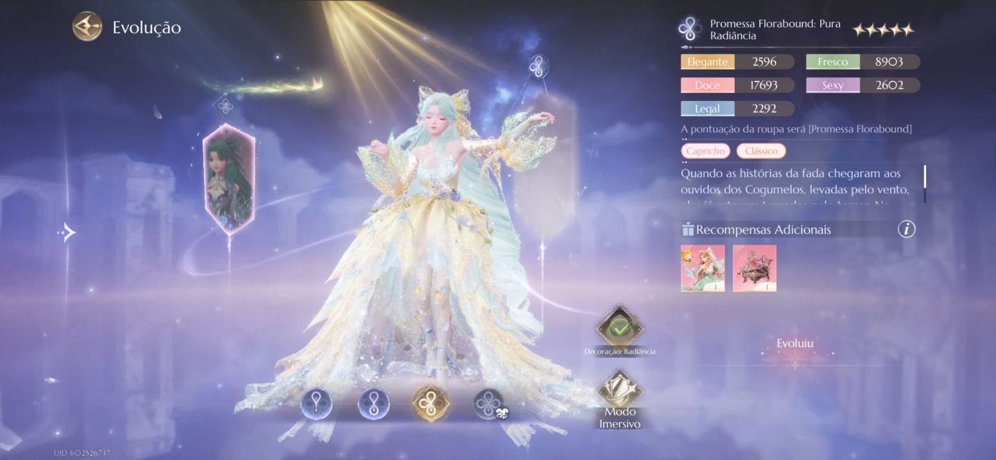 Conta Endgame - Infinity Nikki 16 sets completos + Looks Milagrosos + 4 inc.