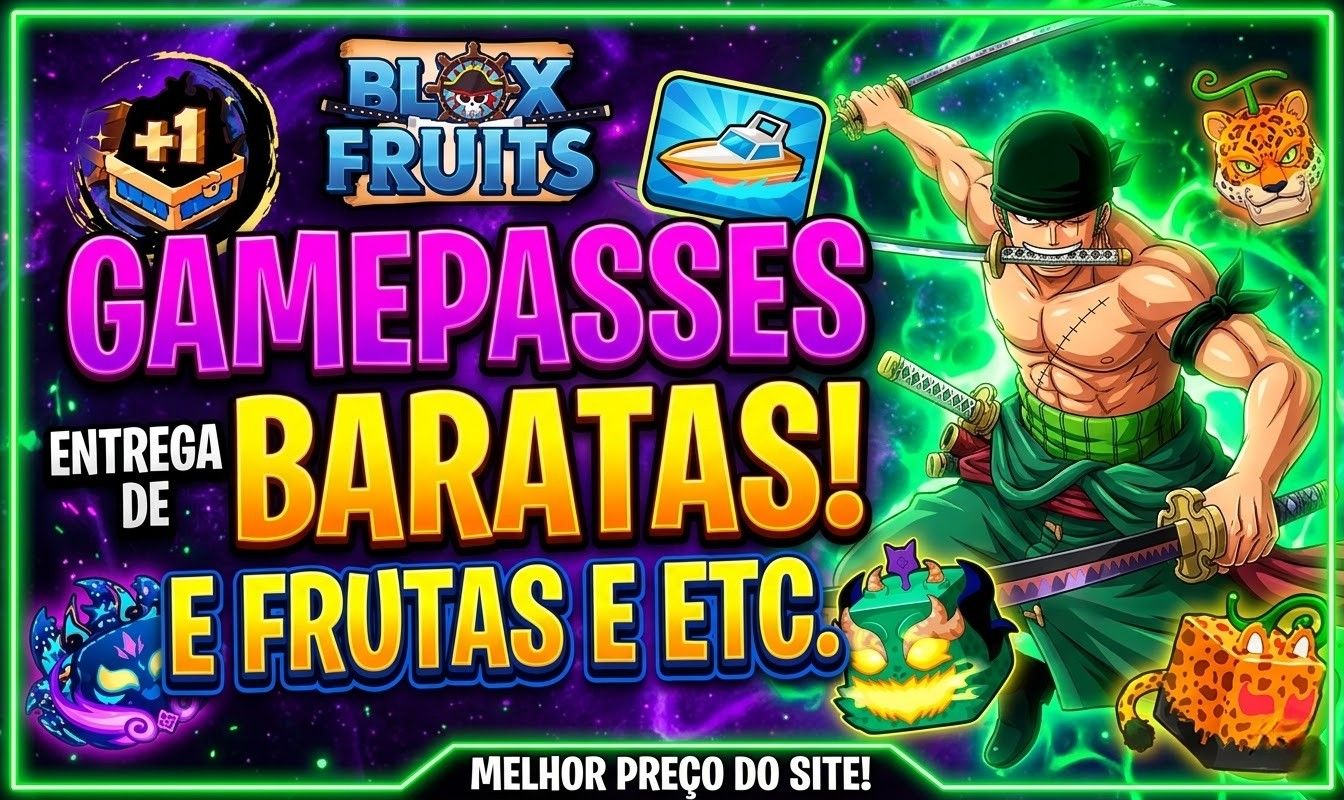 [PROMOÇÃO] GAMEPASSES & FRUTAS PERMANENTES NO BLOX FRUITS
