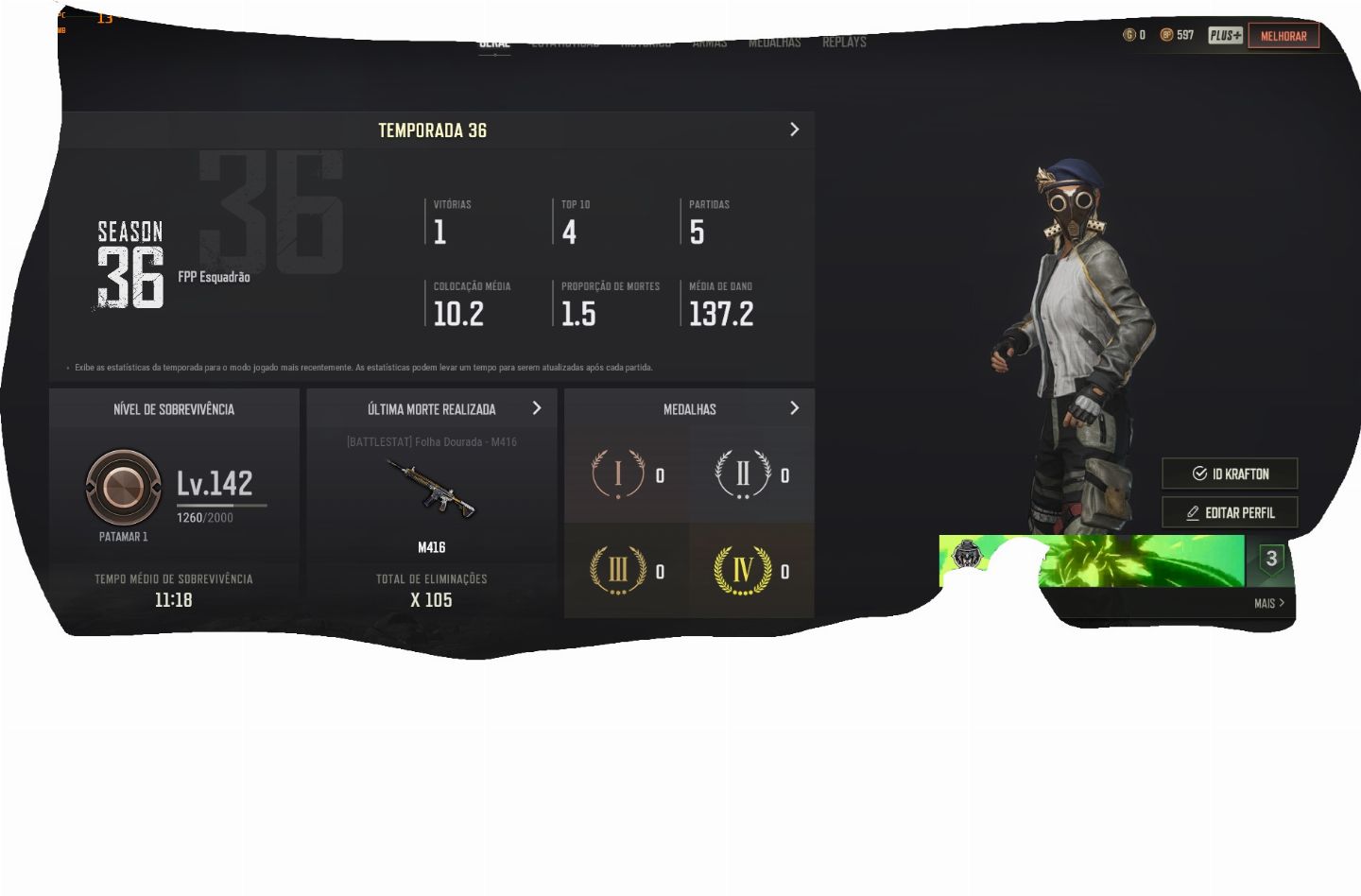 [Promocao] Pubg steam com 5 armas progressivas DRAGONOV+ MP5K+rambo+sks+ACE32