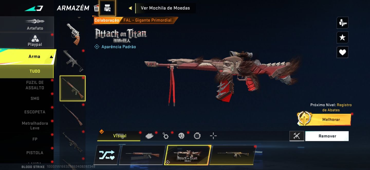 Conta de blood strike com levi segunda parceria e mikasa da primeira parceria