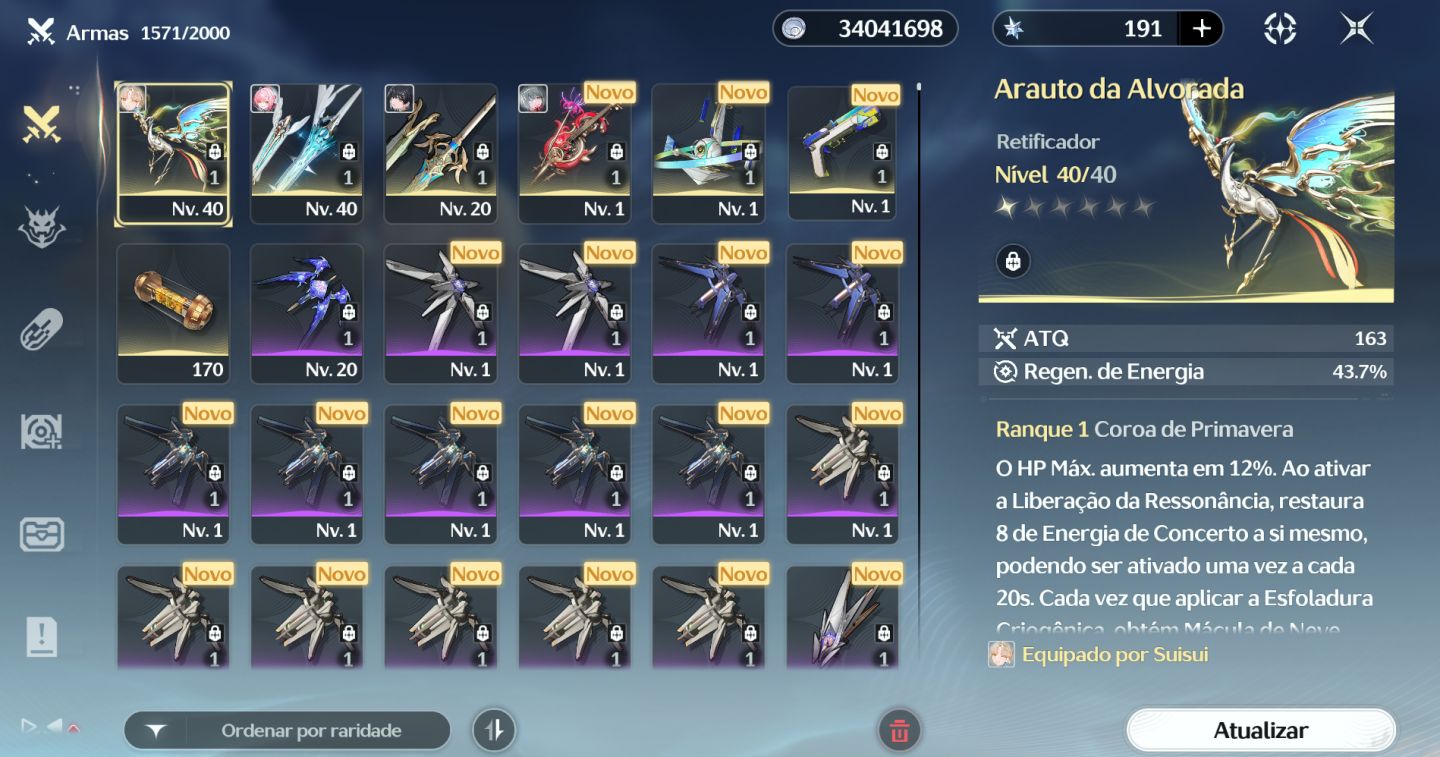 CONTA WUWA AEMEATH S1 + SUISUI S1 + PHROLOVA + ARMAS ASSINATURA