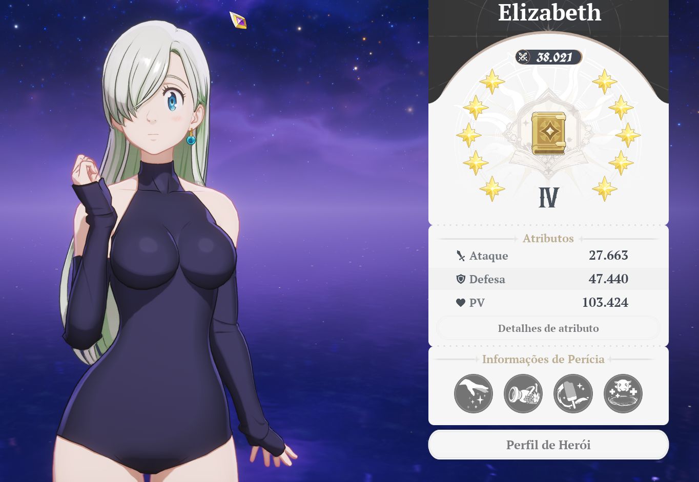 Conta Seven Deadly Sins Origin - Ban P10 e Eliza P10, skins e mais 33k gemas