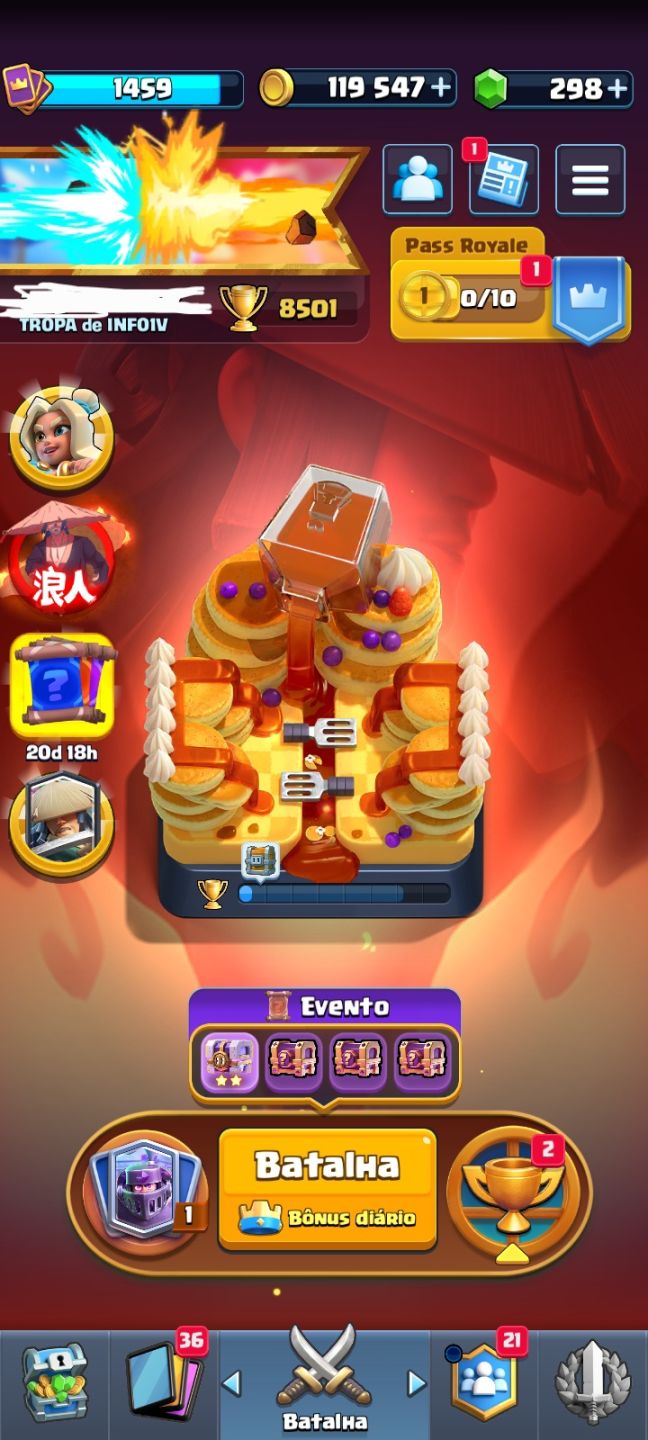 CONTA CLASH ROYALE 8 EVO