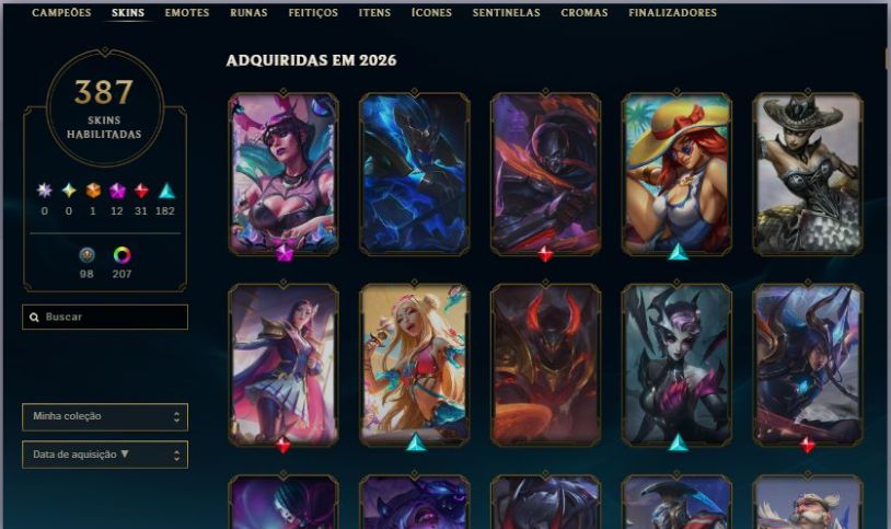 (criador da conta) Conta lvl 842(387 skins) GM flex e D3 Soloq(peak elo mestre)
