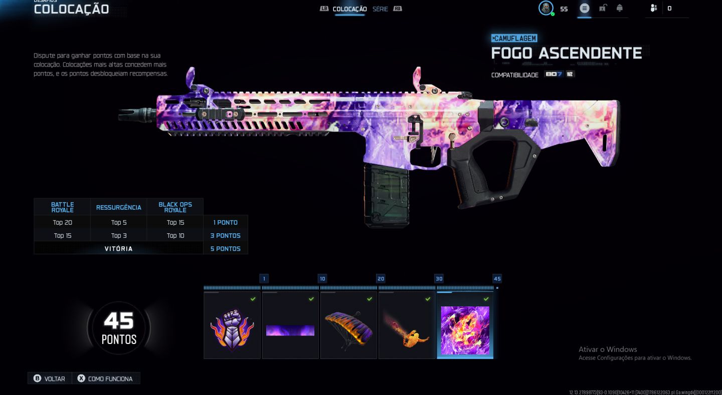 Conta Warzone Ranked Platina 1