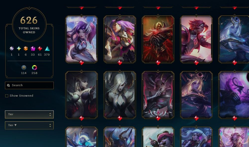 Conta LOL 672 Skins (incluindo Sahn Uzal + Variantes Miticos) + rec. de passes