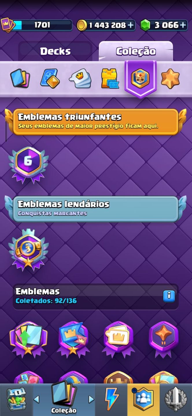 Conta de Clash royale