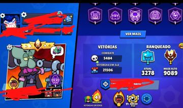 Conta de brawl stars avançada 90k+ trofeus