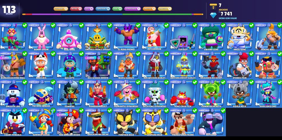 Conta Brawl Stars 61 BRAWLERS 17K