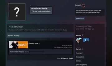 Conta Steam Level 22 com 1 Jogo (CS)