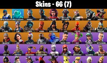 CONTA FORTNITE COM 66 SKINS VALOR/CARBIDE/OMEGA/DRIFT/ROX/INFERNO/POINT BLANCK
