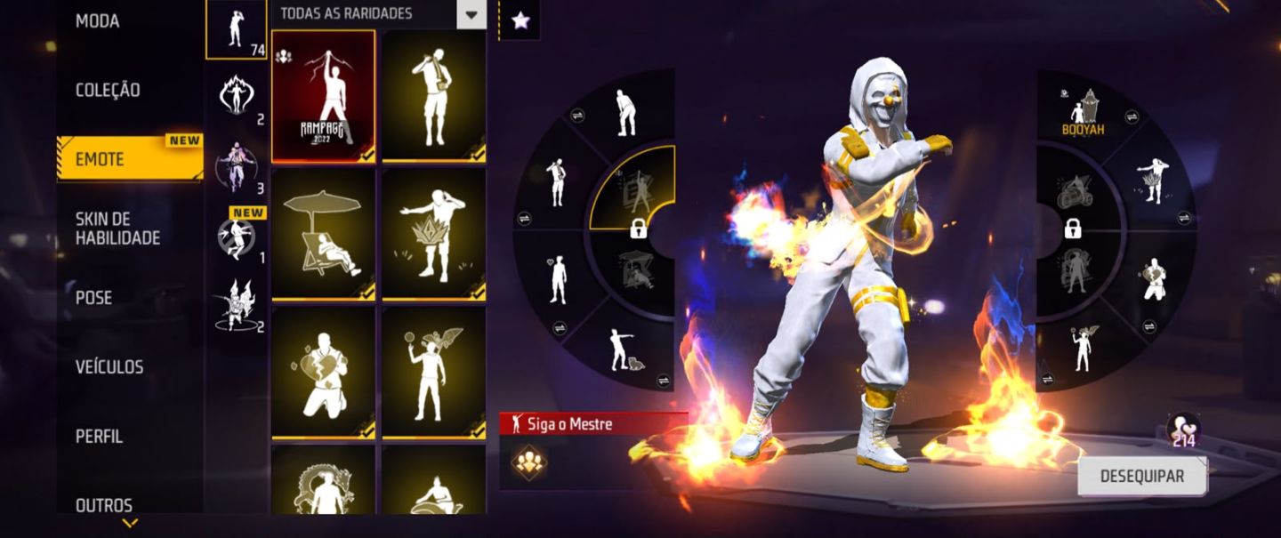 Conta de Free Fire com skins raras