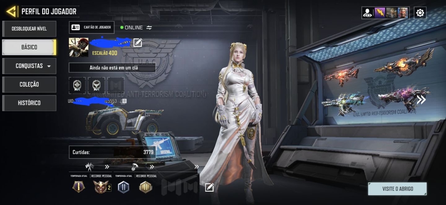 100% SEGURA - Conta COD Mobile com skins lendárias