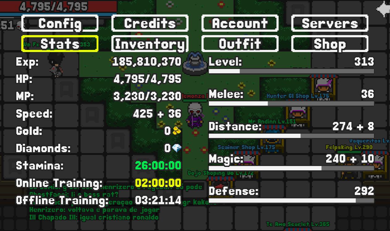Conta LvL. 313 Rucoy Online (Conta Farmer)