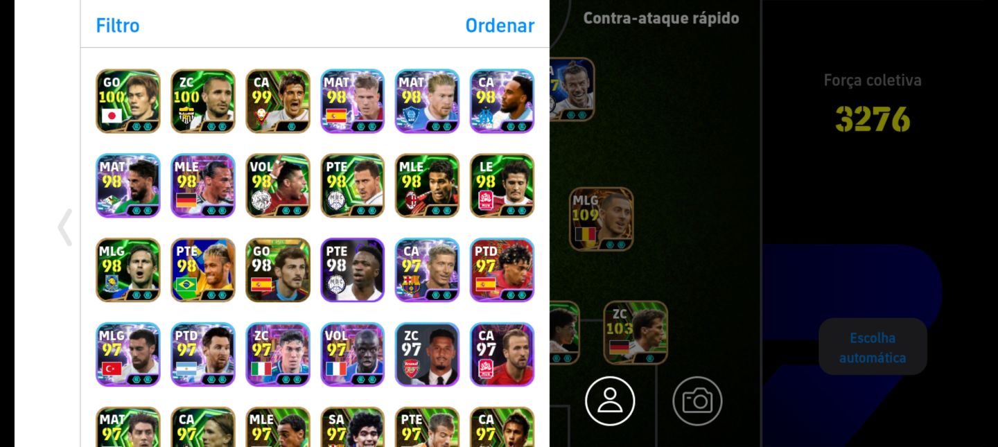 Conta de Efootball mobile braba com várias cartinhas boas, olhe as fotos