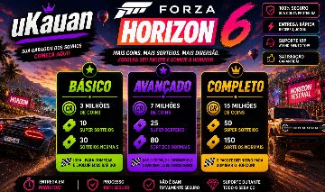 Pacotes FH6: Coins e Sorteios com Entrega Rápida