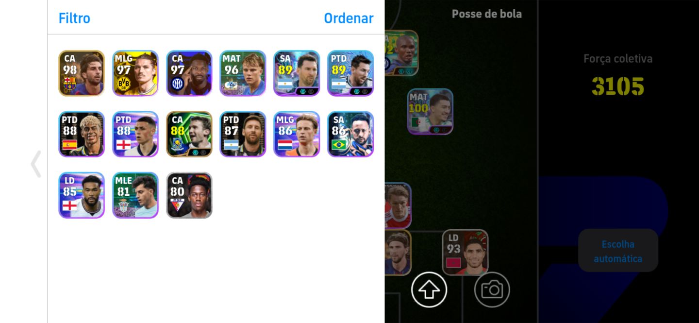 Conta Efootball Kaka 108 yaya toure 106 épico show time