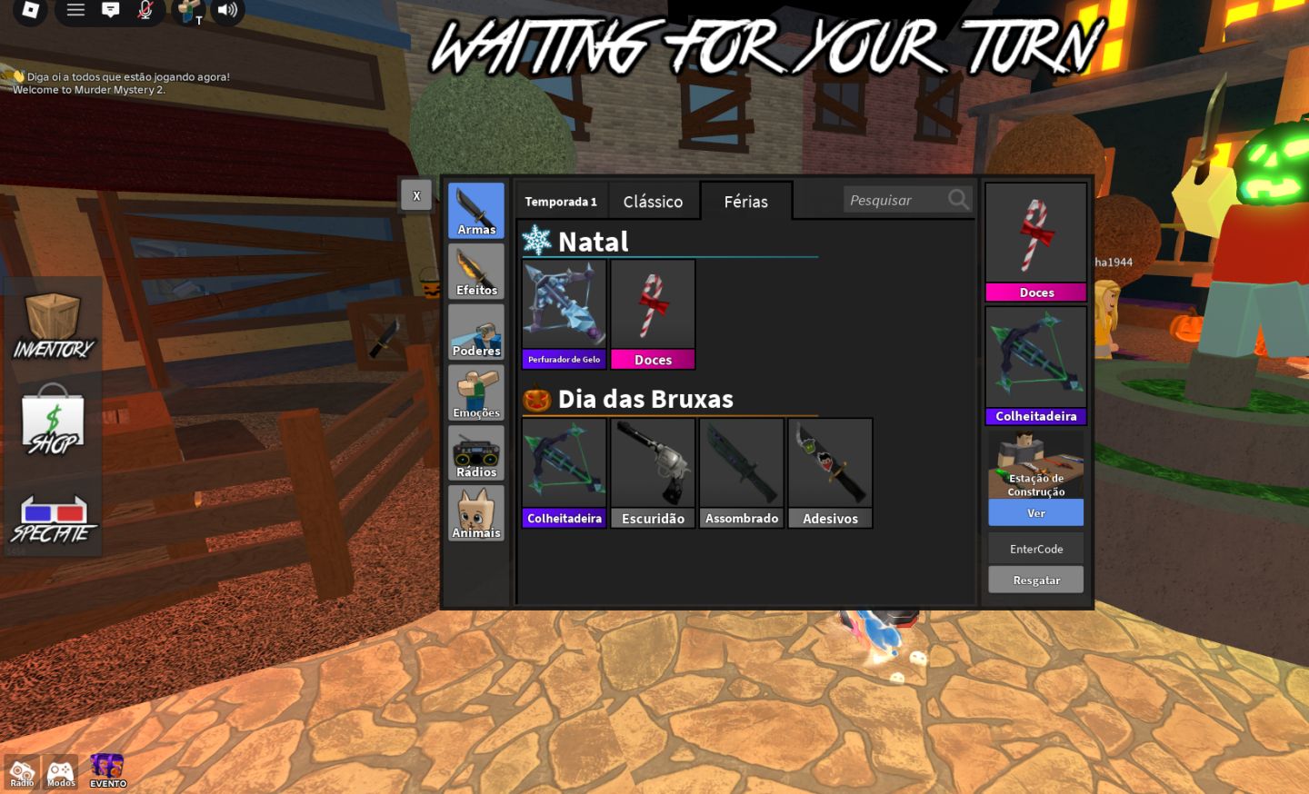 MINHA CONTA DE ROBLOX(MM2, BLOX FRUITS E MUITAS SKINS!)