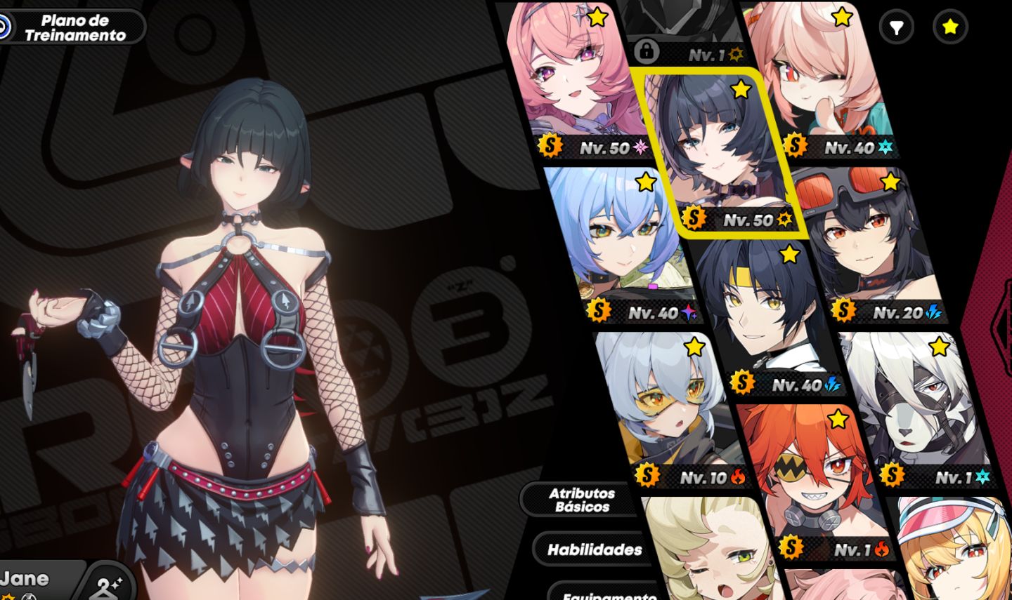 Conta ZZZ - Ramielle + bis, Jane doe + skin + bis, Lucia, Harumasa, Zhao.