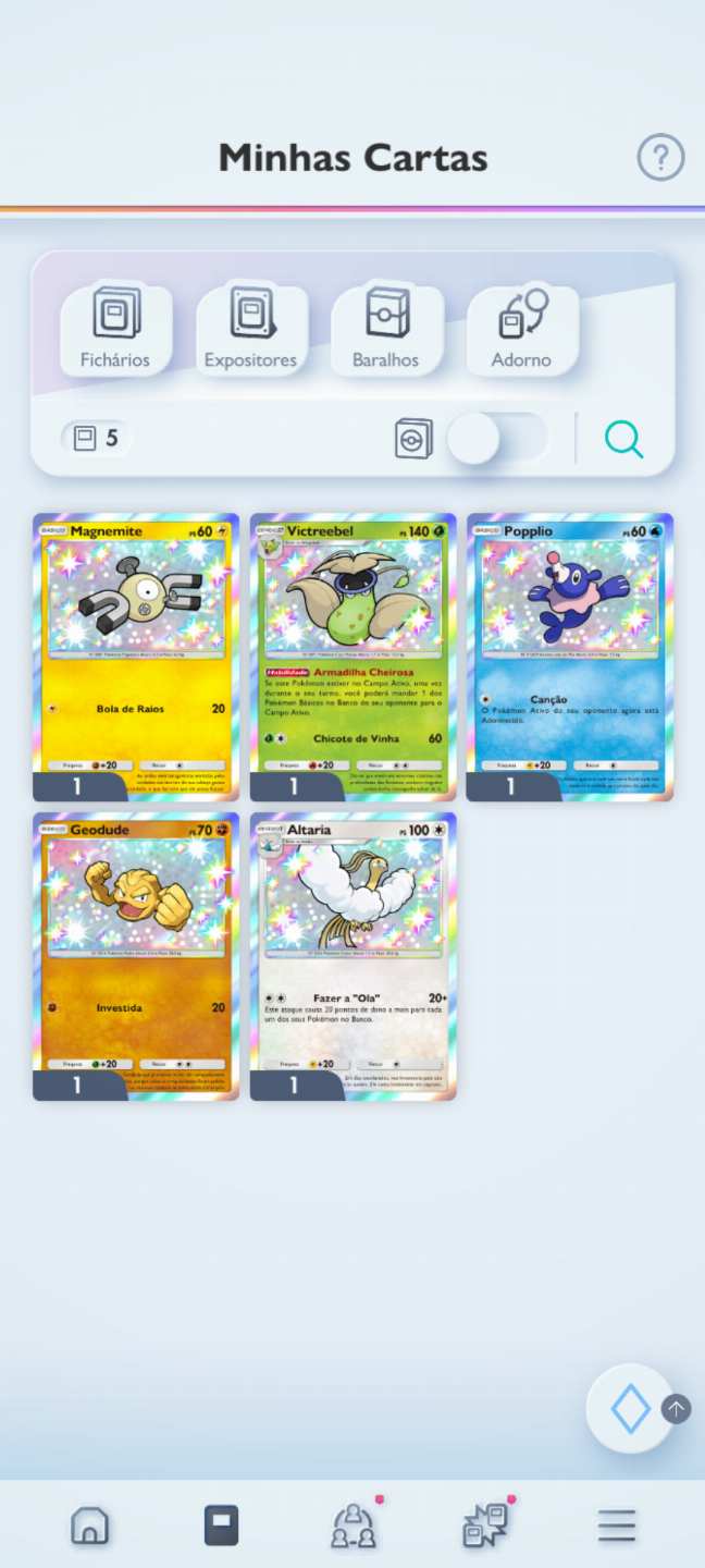 Conta Pokémon TCG - NV 37 com + de 2k cartas com muitas Full Art e Shinys!