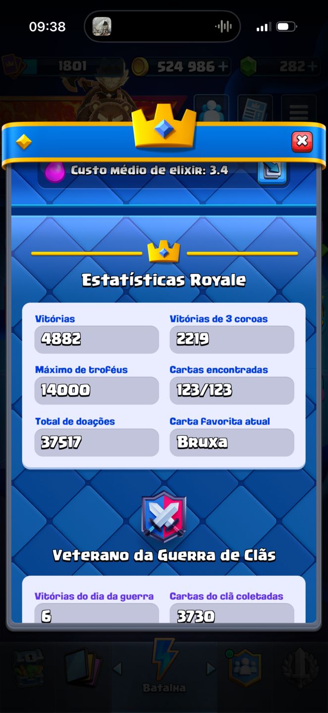 Conta Clash Royale 10 anos UPADA