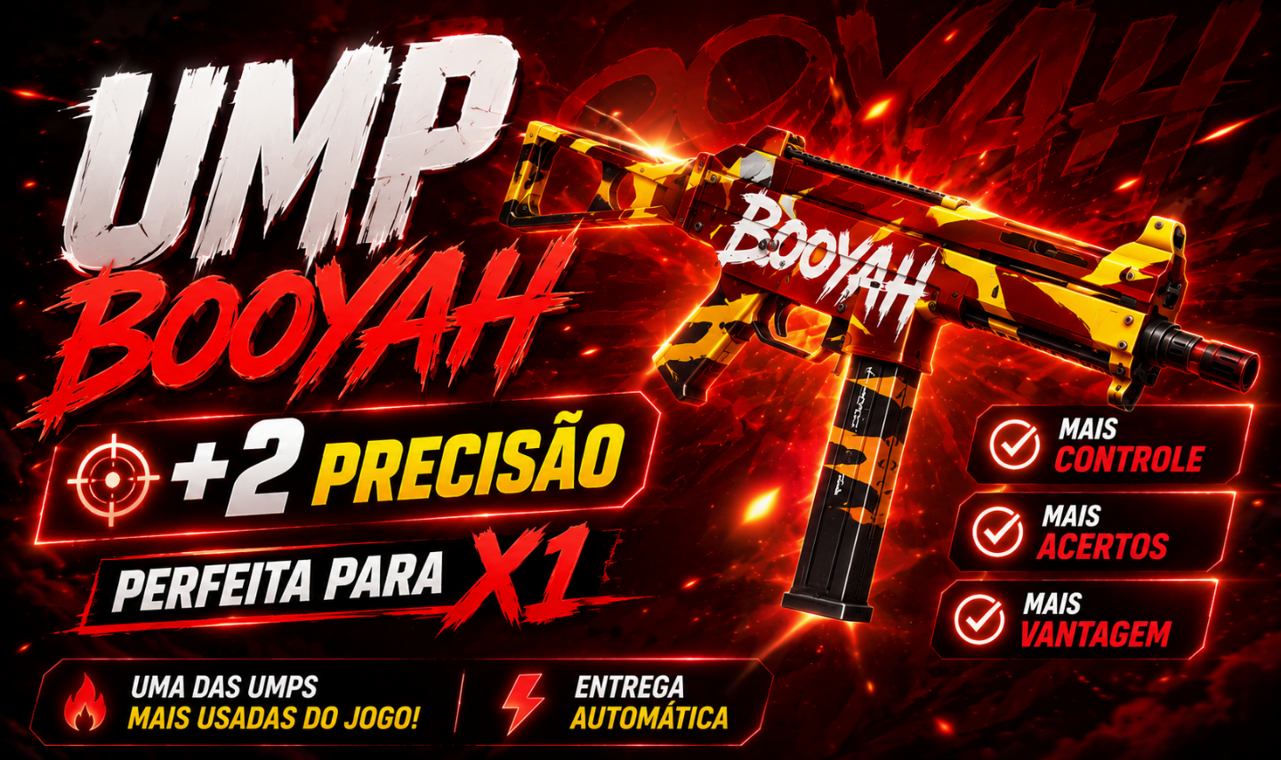 [VIA X] CONTAS FREE FIRE DIAMANTES + UMP ATT E SKINS NARUTO - ENTREGA IMEDIATA