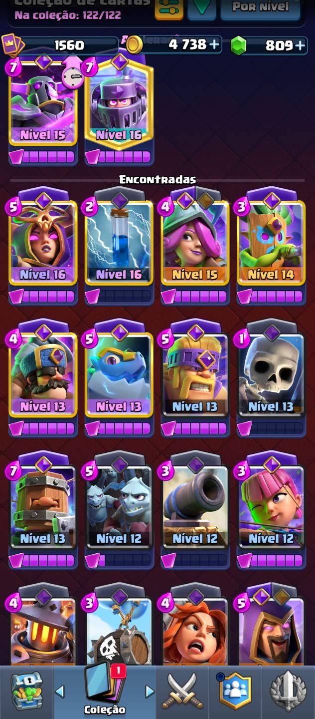 Conta Clash Royale bem Upada