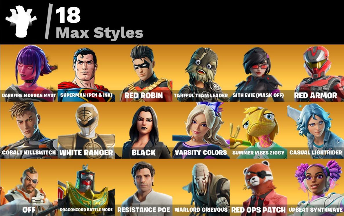 CONTA FORTNITE COM MARSHMELLO, ROBIN, SUPERMAN, MANDARINA + ESTILOS FULL E MAIS