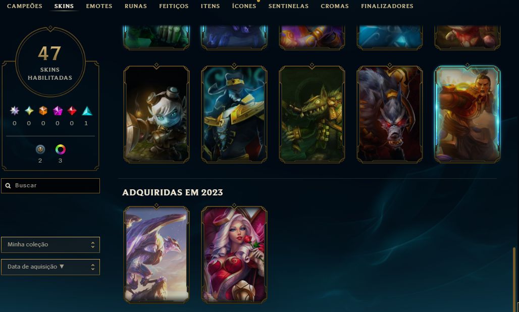 [Entrega Automática] Lol Ouro, 47 Skins, Upada na Mão, Mmr Top! 100% Segura