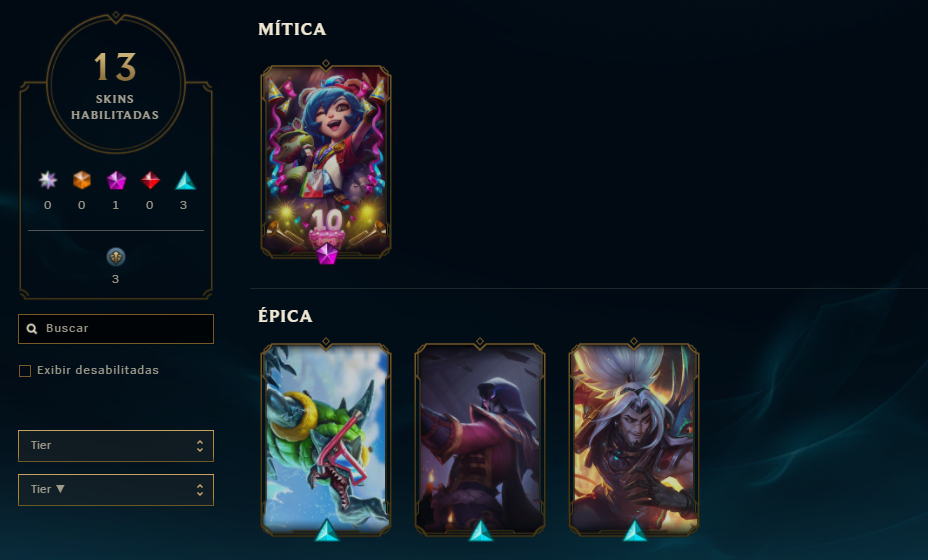 13 SKINS 38 CHAMP | LEVEL 57 UPADA A MÃO | EX PRATA | SEGURA + GARANTIA