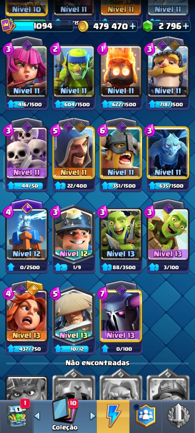CLASH ROYALE | 6153 TROFÉUS | 114 CARTAS | 2796 GEMAS | 479K OURO | 3 EVOLUÇÃO