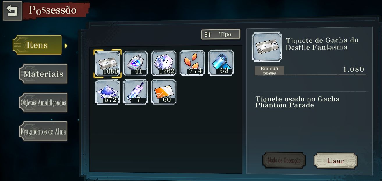 Conta JJK 9 Limitados + Cubos e 1K+ Tickets