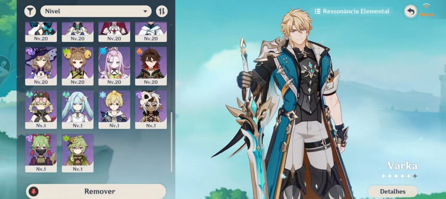 Conta com varka, venti e kokomi além de outros personagens do mochileoro