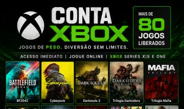 Conta Xbox com mais de 80 jogos