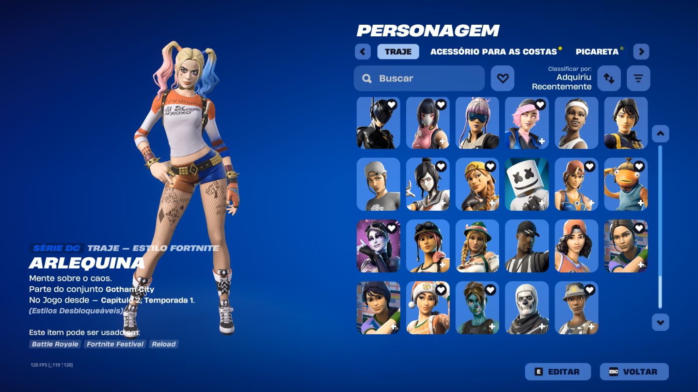 CONTA FORTNITE COM GTA 5 NA CONTA EPIC GAME E VARIAS SKINS E PASSES COM PARCERIA