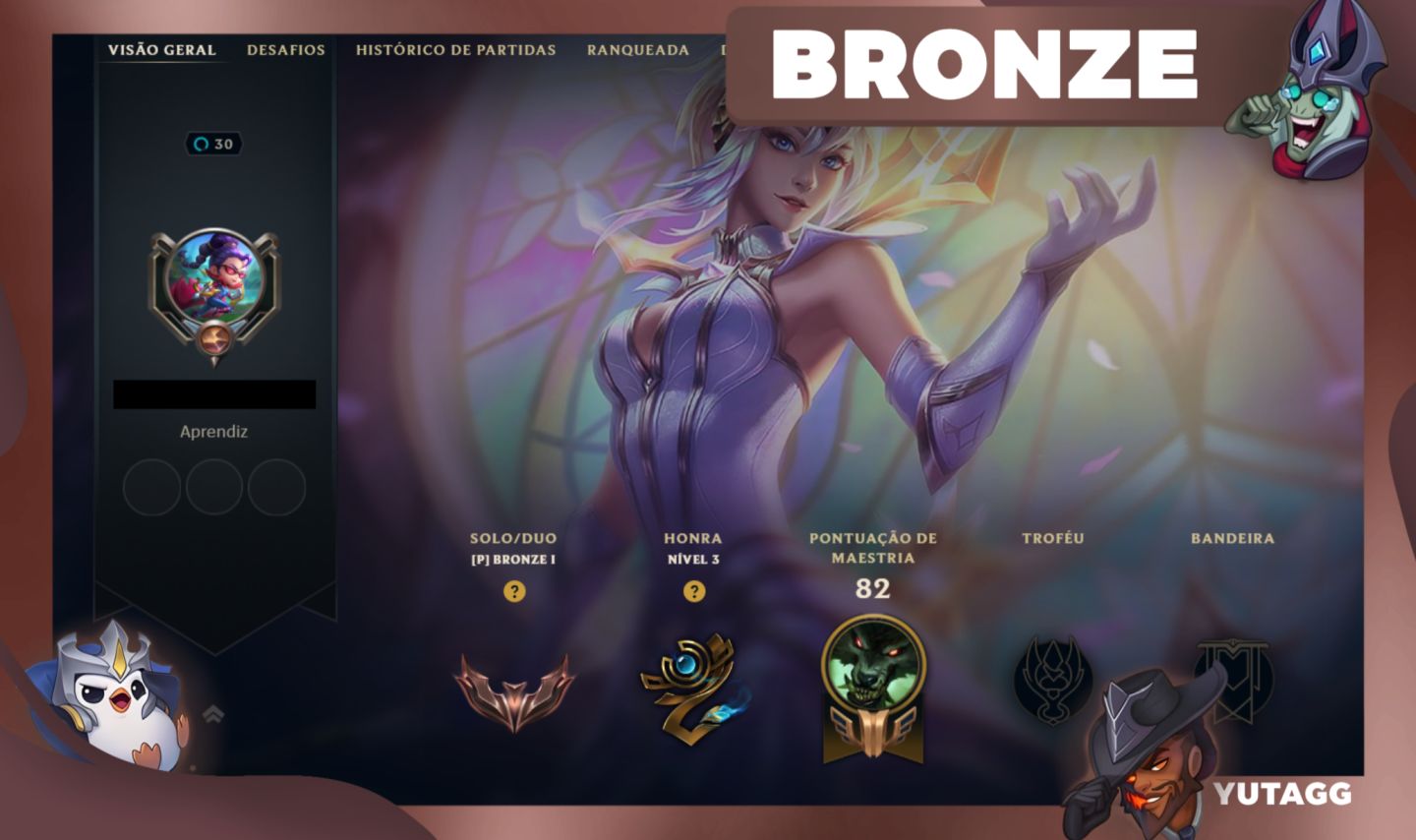 [SMURF MÍTICA] CONTA BRONZE 1 - UPADA A MÃO - LUX ELEMENTALISTA - 17K DE EA!!