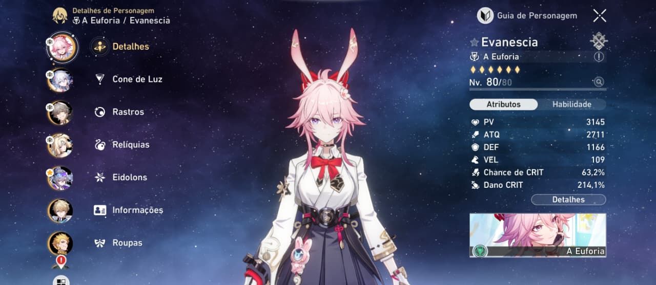HONKAI: STAR RAIL - CONTA LOBA999 E6S1 + EVAE0S1 + TIME PREMIUM + 72 TIROS LIMIT