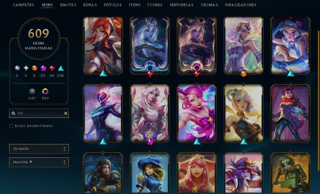 CONTA LEAGUE OF LEGENDS 2015