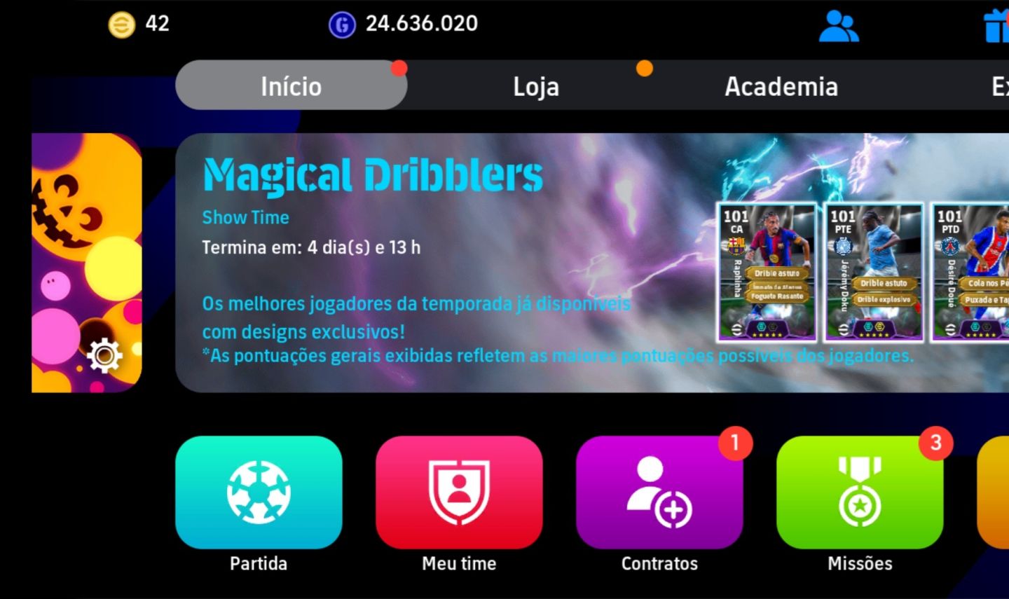 Conta de efootball muito booa